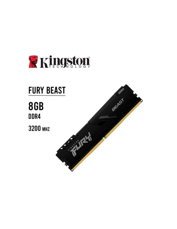Kingston FURY Beast DDR4 con velocidades de 3200MHz o 3600MHz, y capacidades de 16GB