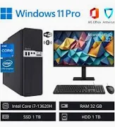computadoraE Computadora PC Intel Core i7-13620H 4,90 GHz 32GB RAM 2TB + Monitor 22” FHD - PCci713Th3211TE